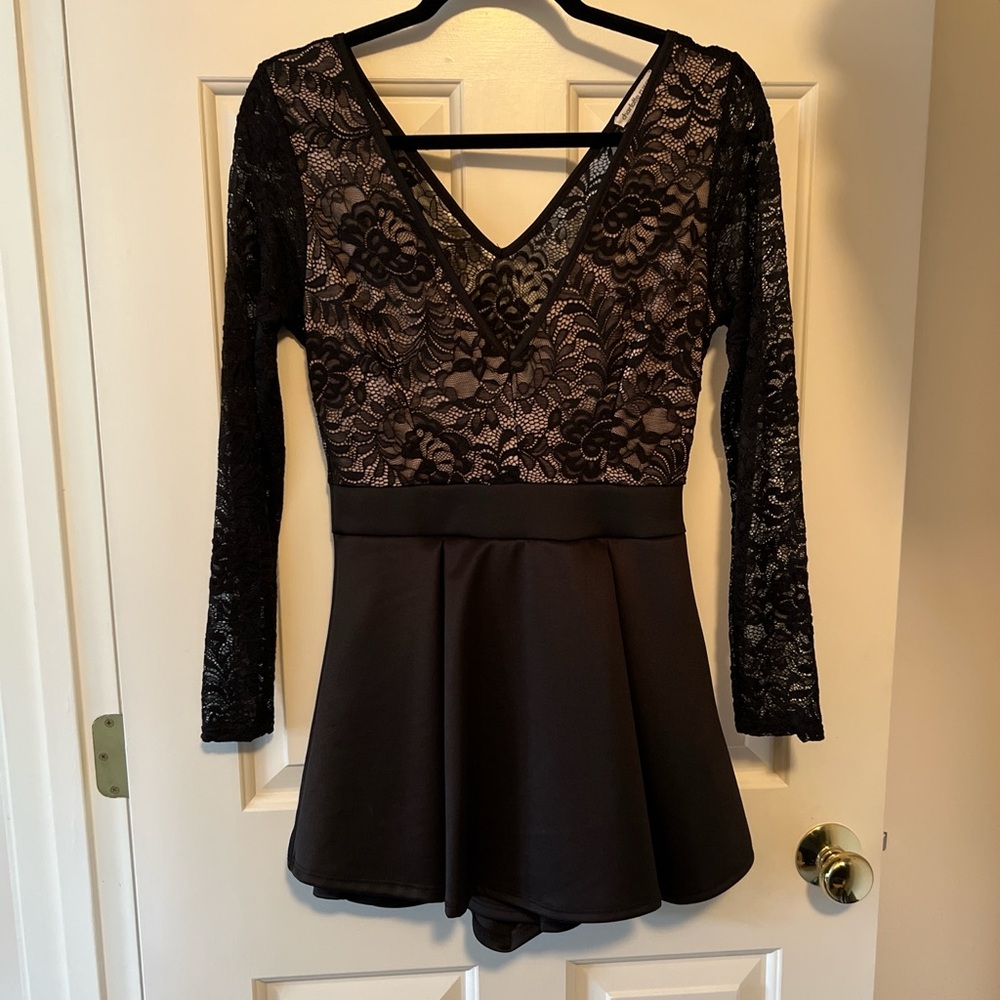 Charlotte Russe Black Lace Mini Dress